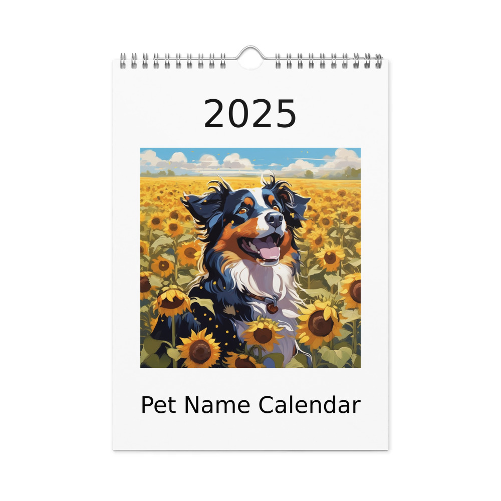 PugMug Custom Miniature American Shepherd Wall Calendar (2026)