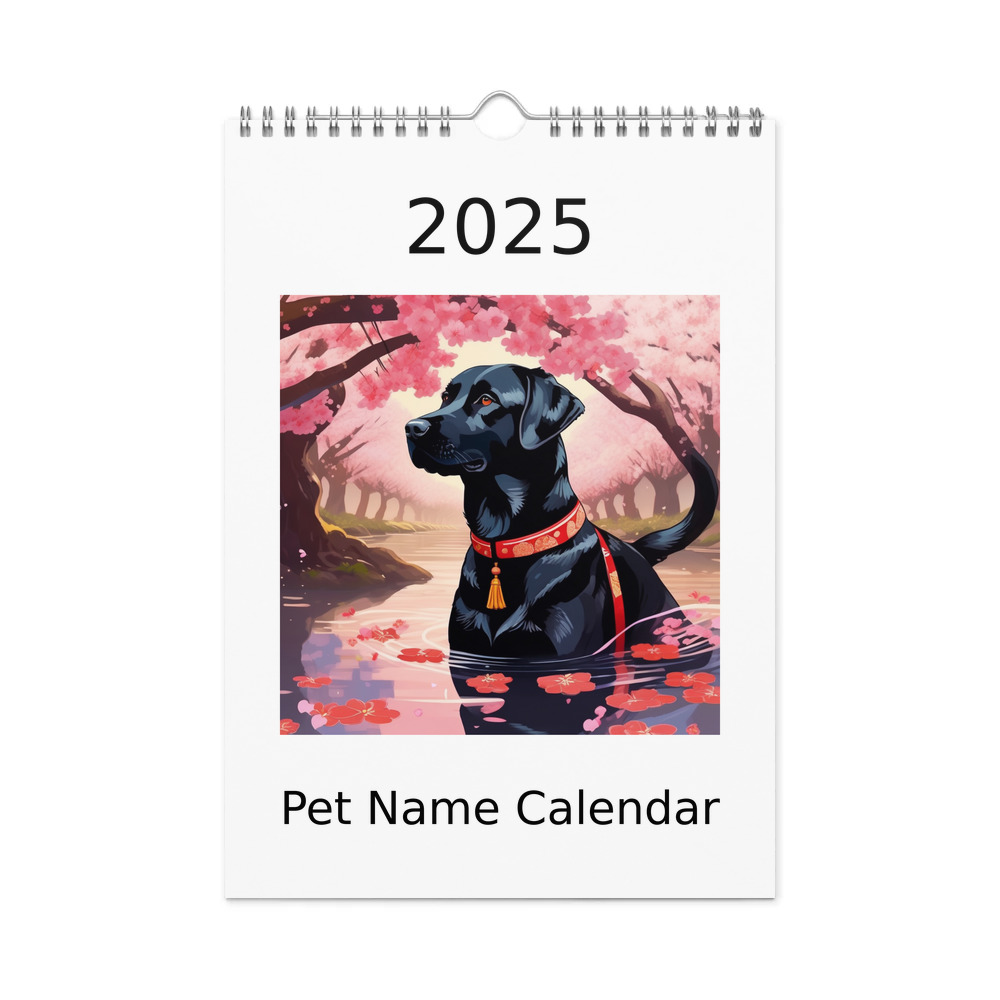 PugMug Custom Black Labrador Retriever Wall Calendar (2026)