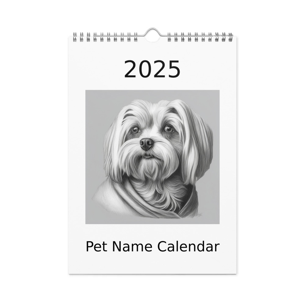PugMug Custom Maltese Dog Wall Calendar (2026)
