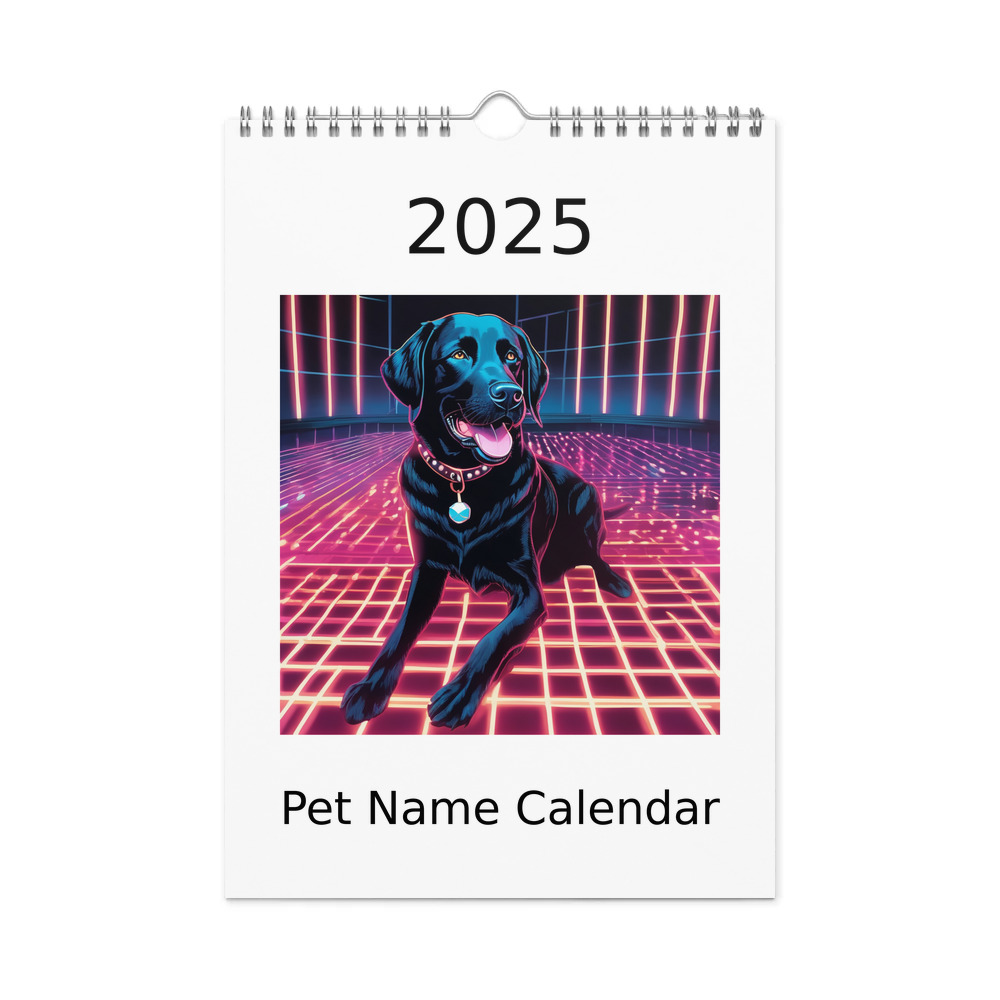 PugMug Custom Black Labrador Retriever Wall Calendar (2026)
