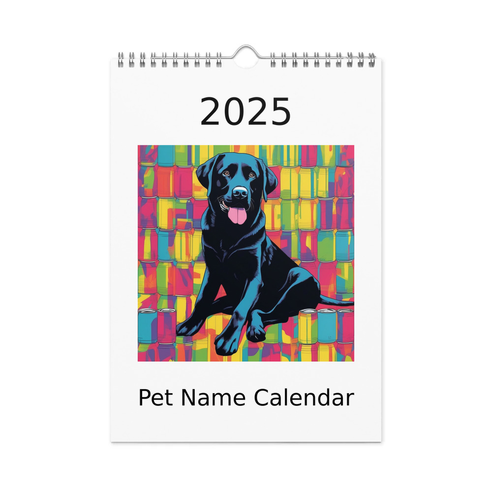 PugMug Custom Black Labrador Retriever Wall Calendar (2026)