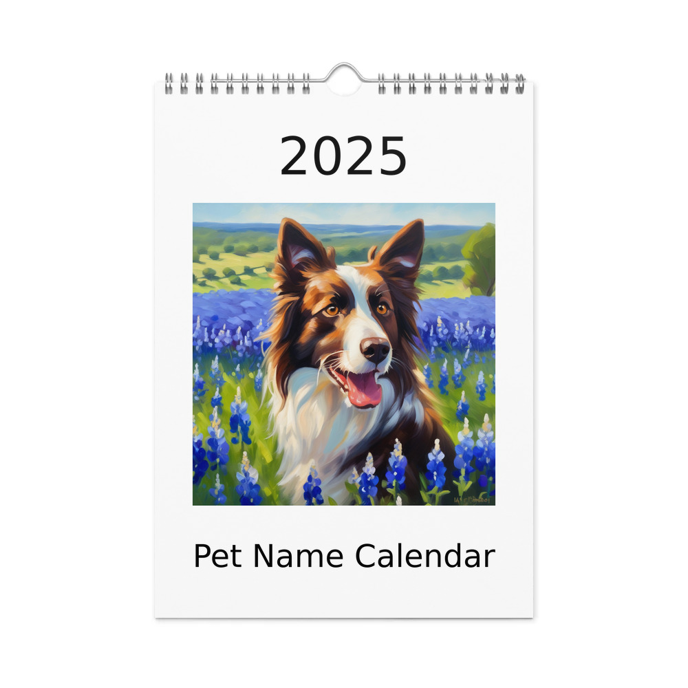 PugMug Custom Border Collie Wall Calendar (2026)