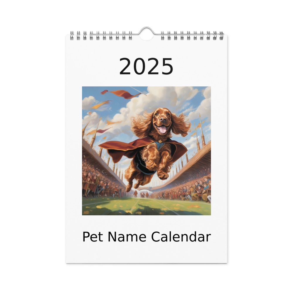 PugMug Custom Cocker Spaniel Wall Calendar (2026)