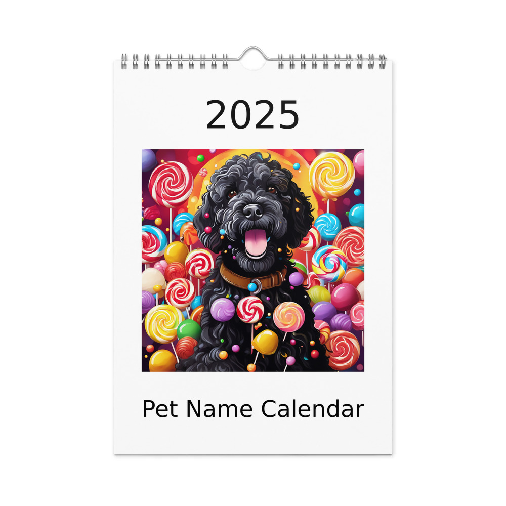 PugMug Custom Portuguese Water Dog Wall Calendar (2026)