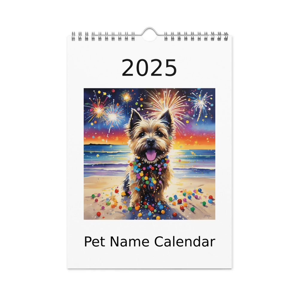 PugMug Custom Cairn Terrier Wall Calendar (2026)
