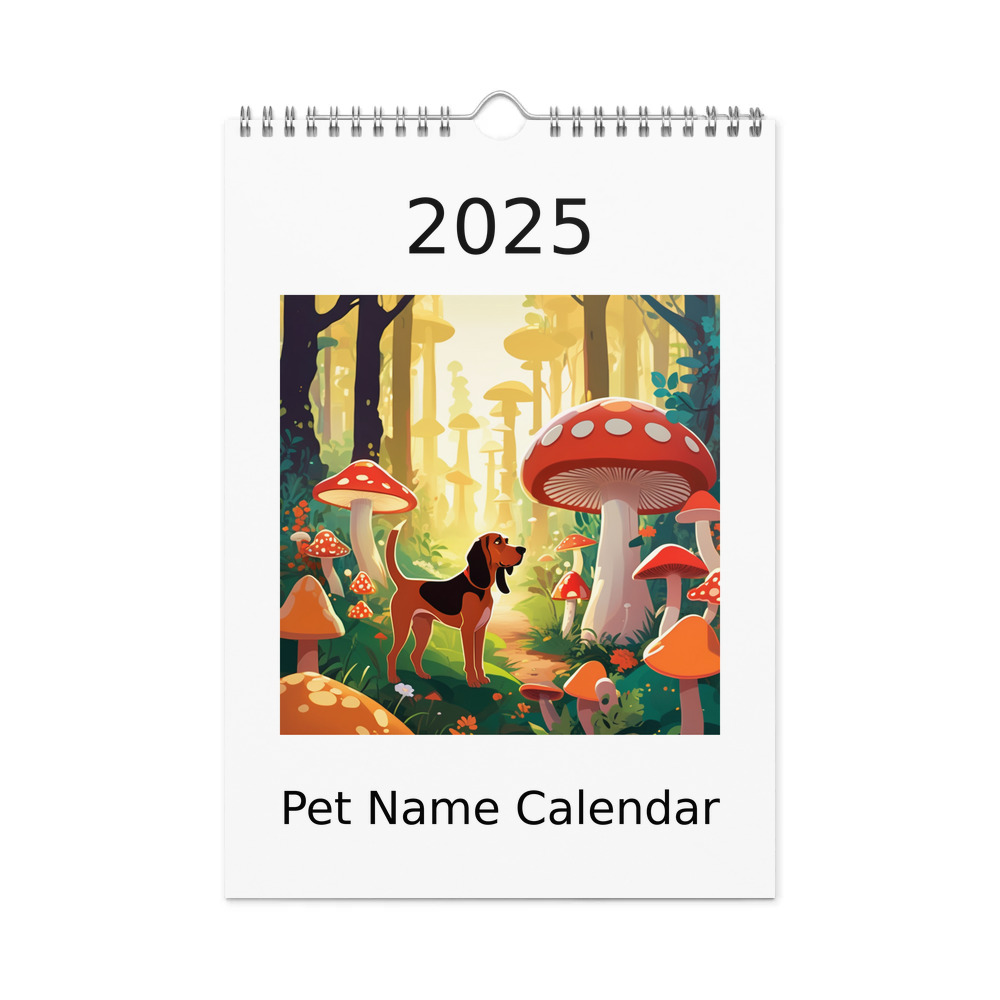 PugMug Custom Bloodhound Wall Calendar (2026)