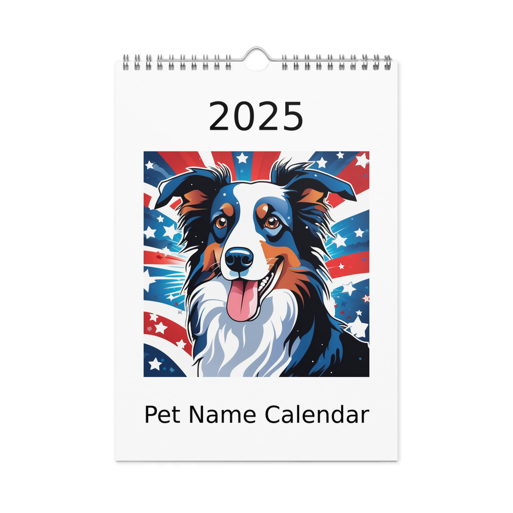 PugMug Custom Border Collie Wall Calendar (2026)