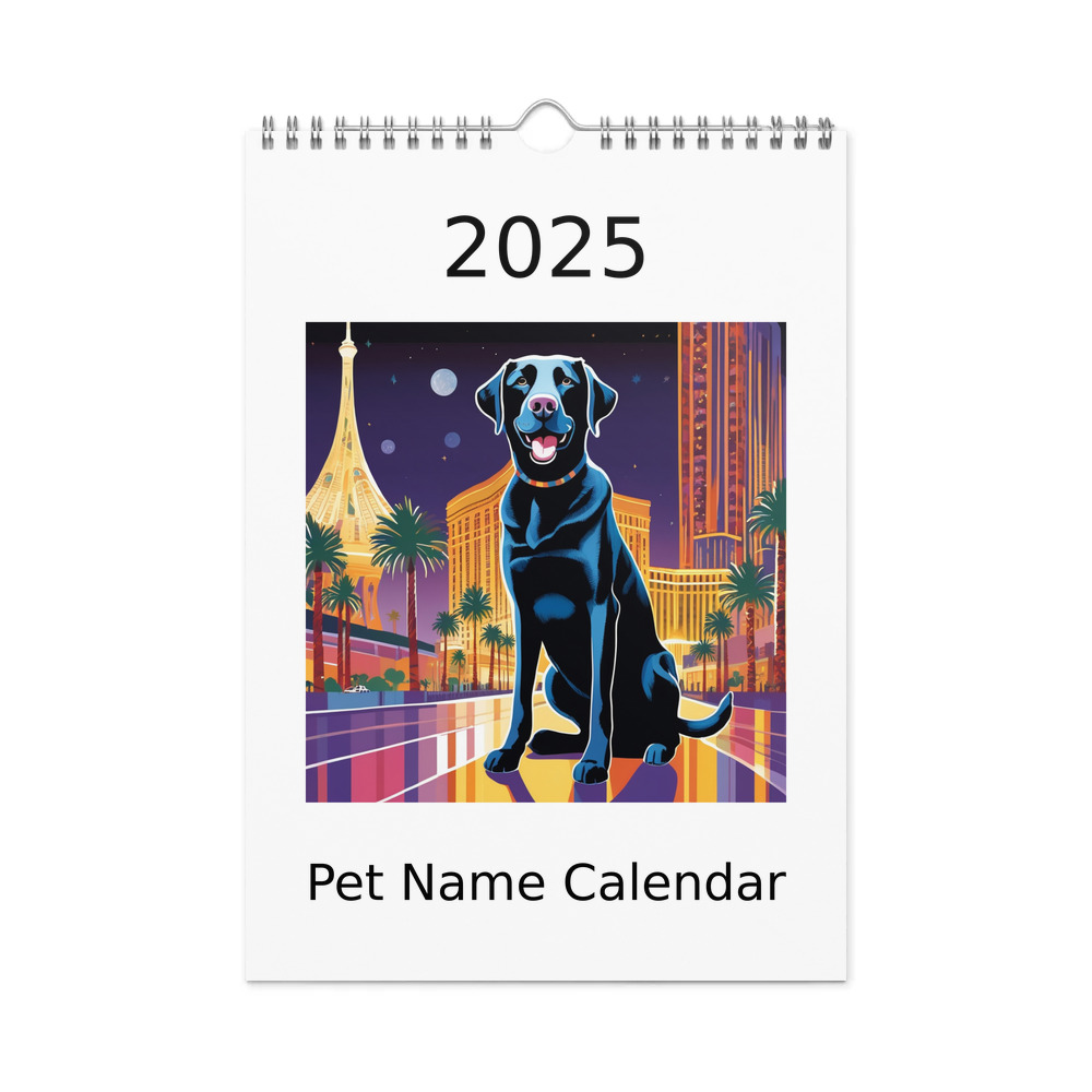 PugMug Custom Black Labrador Retriever Wall Calendar (2026)
