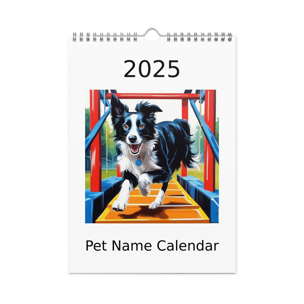 PugMug Custom Border Collie Wall Calendar (2026)