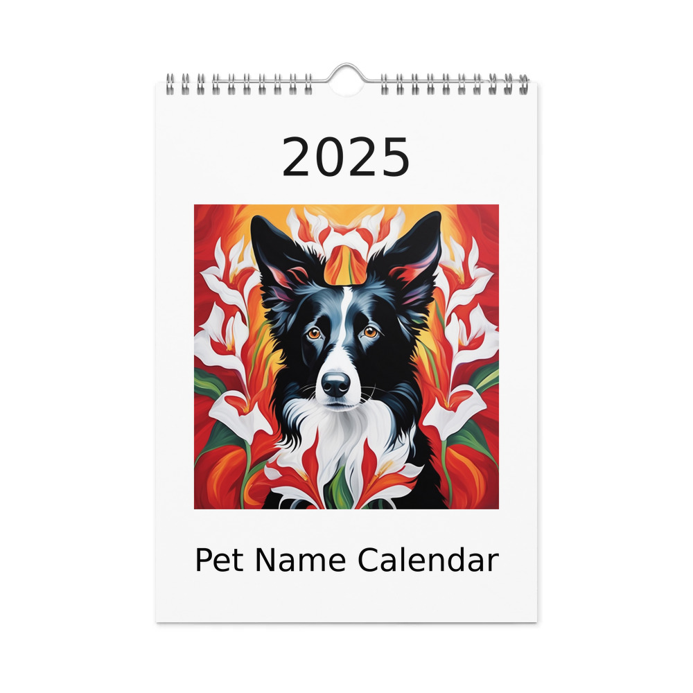 PugMug Custom Border Collie Wall Calendar (2026)