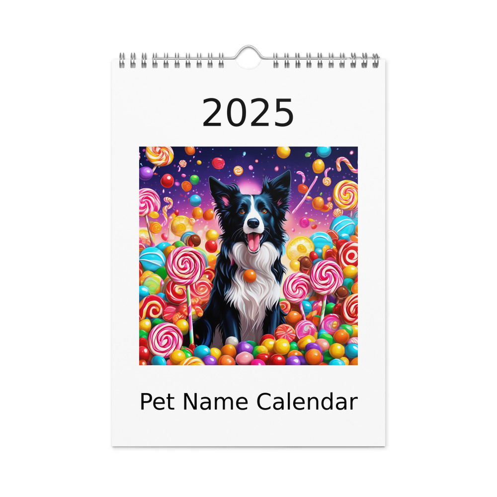 PugMug Custom Border Collie Wall Calendar (2026)