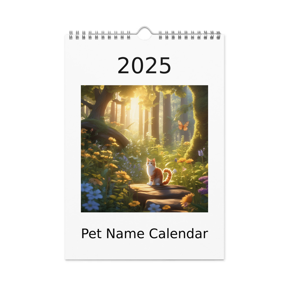 PugMug Custom Tabby Companion Cat Wall Calendar (2026)