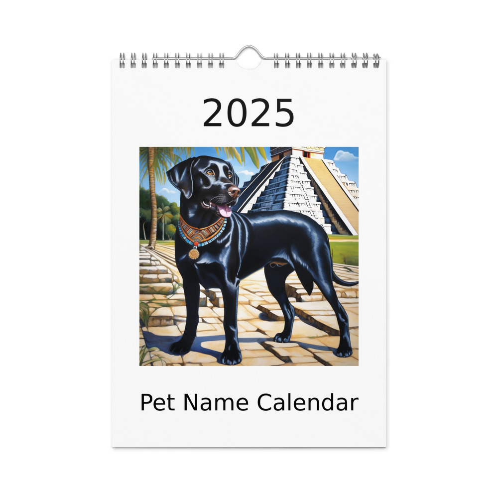 PugMug Custom Black Labrador Retriever Wall Calendar (2026)