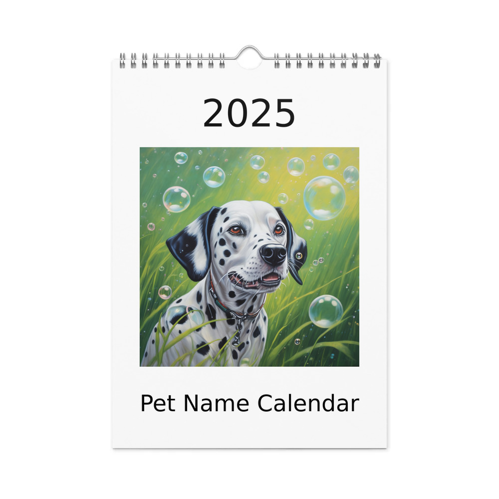 PugMug Custom Dalmatian Wall Calendar (2026)