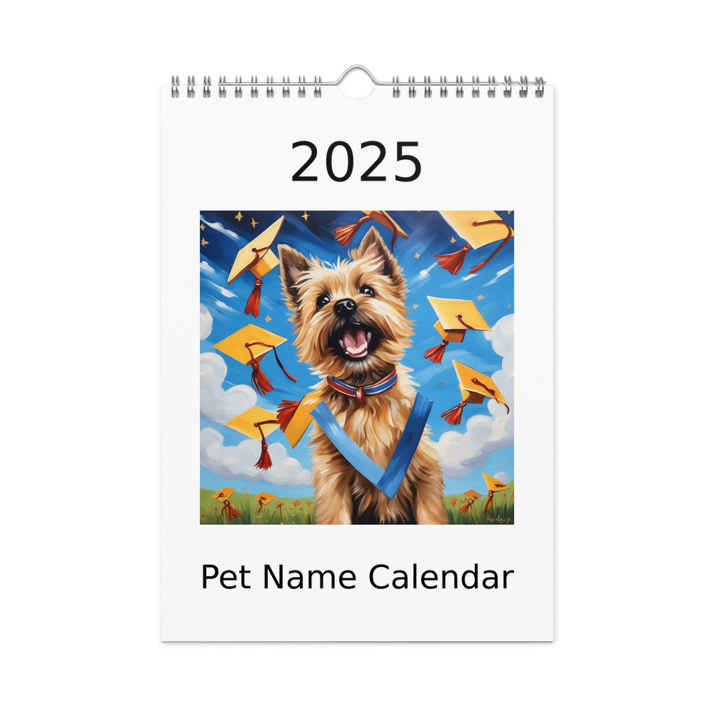 PugMug Custom Cairn Terrier Wall Calendar (2026)