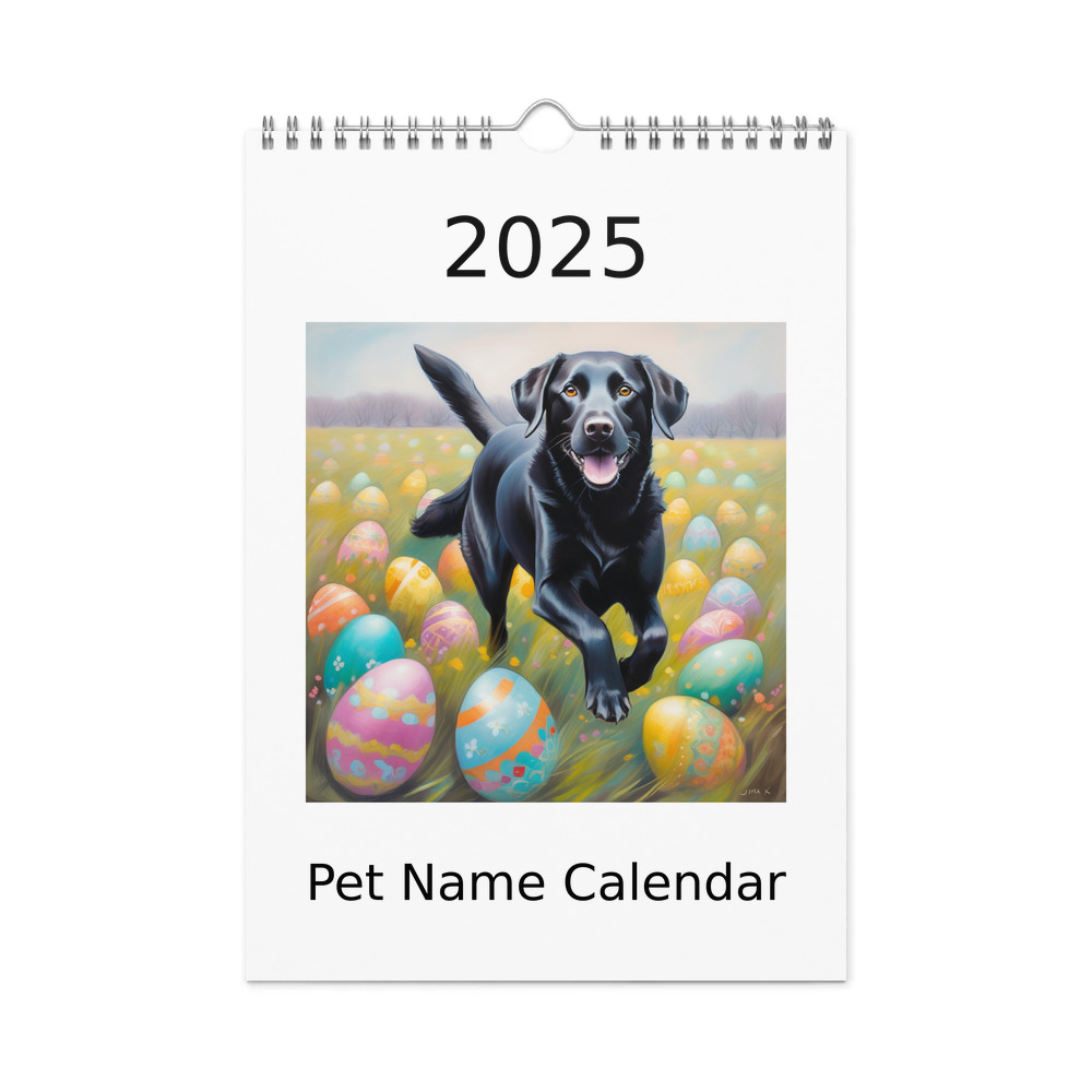 PugMug Custom Black Labrador Retriever Wall Calendar (2026)