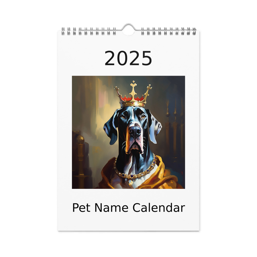 PugMug Custom Great Dane Wall Calendar (2026)
