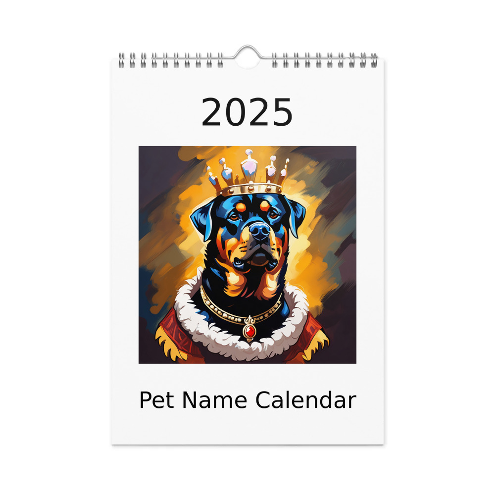 PugMug Custom Rottweiler Wall Calendar (2026)