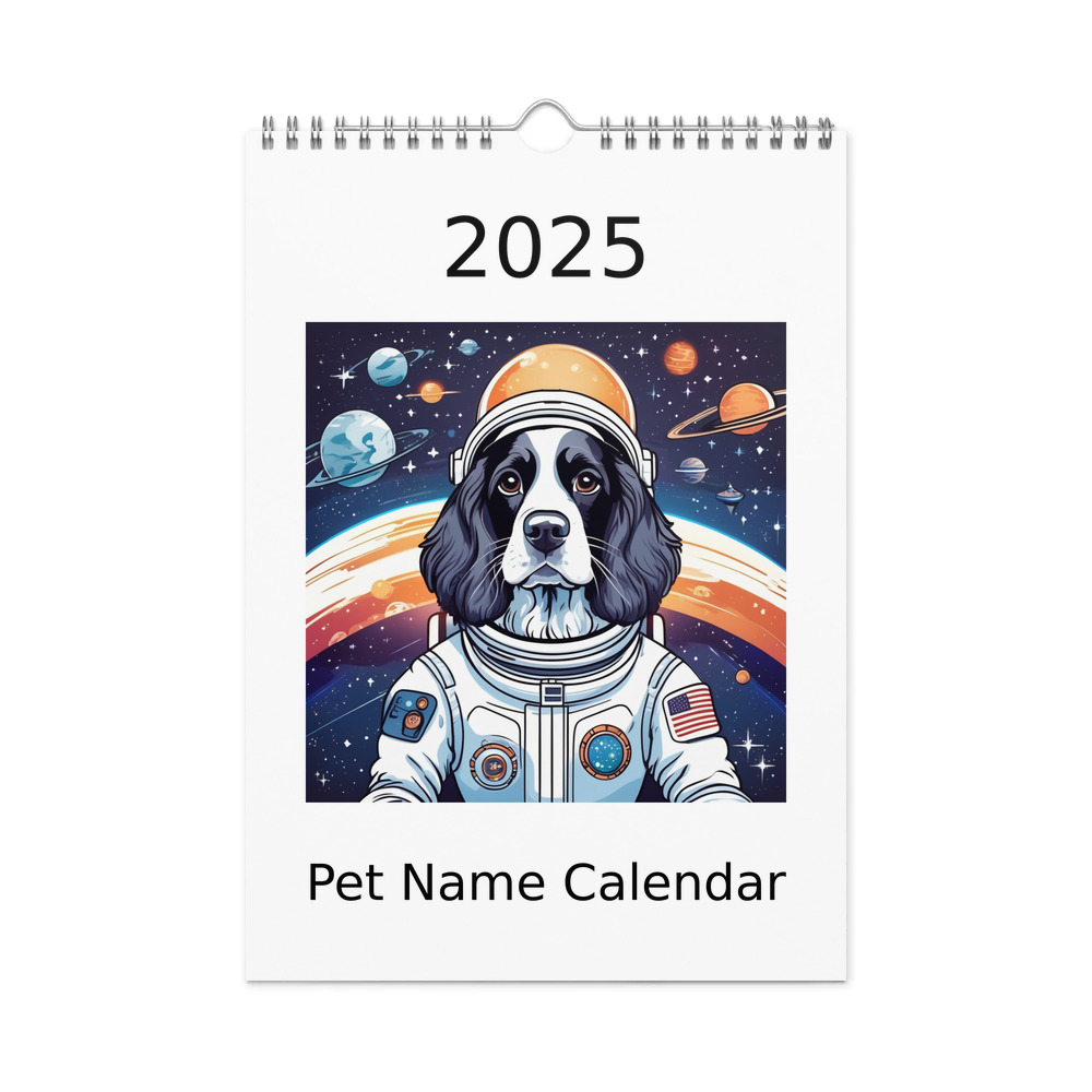 PugMug Custom English Cocker Spaniel Wall Calendar (2026)