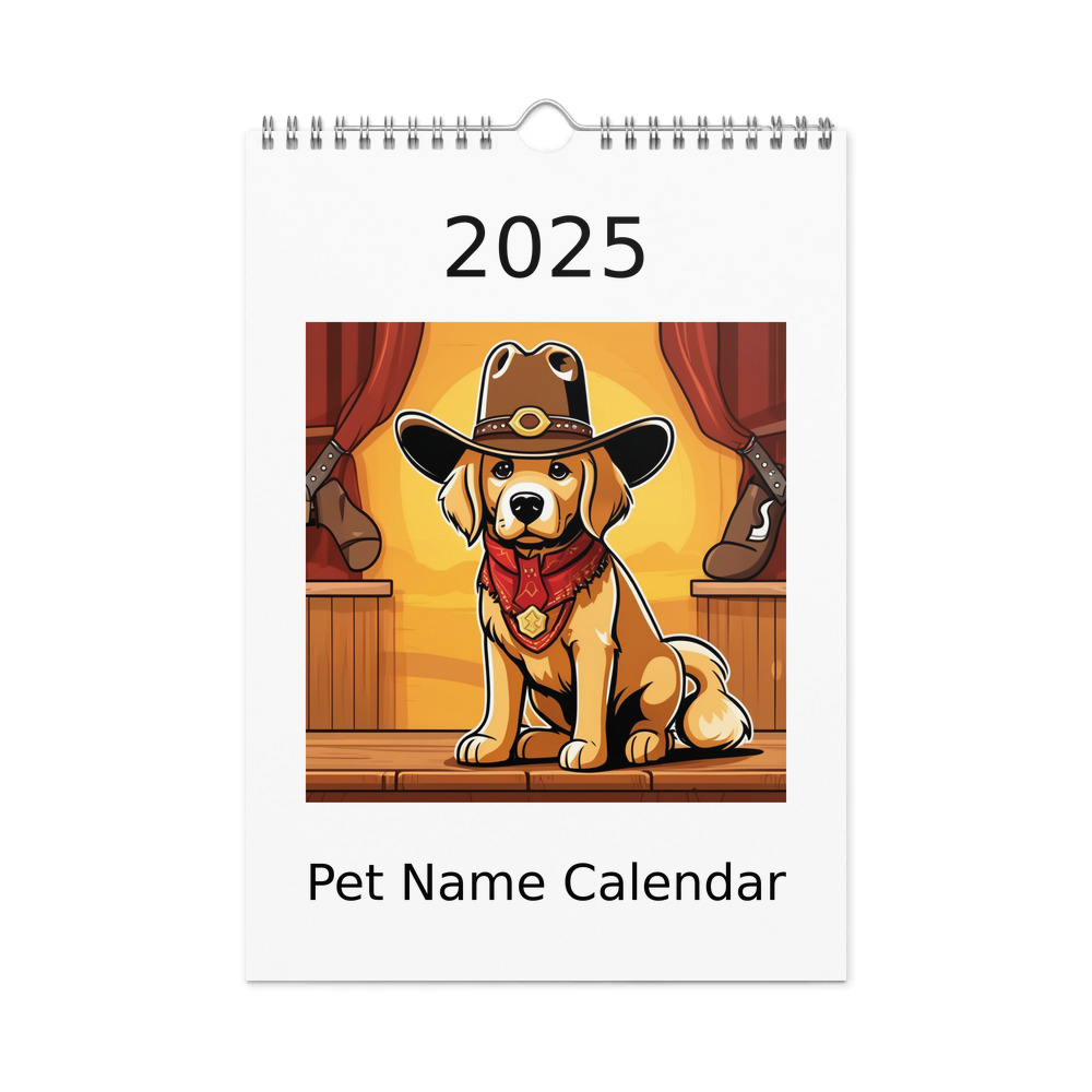 PugMug Custom Golden Retriever Wall Calendar (2026)