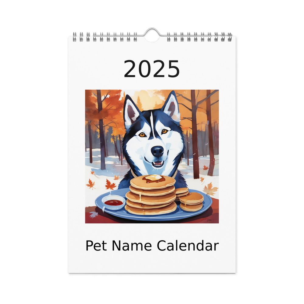 PugMug Custom Siberian Husky Wall Calendar (2026)