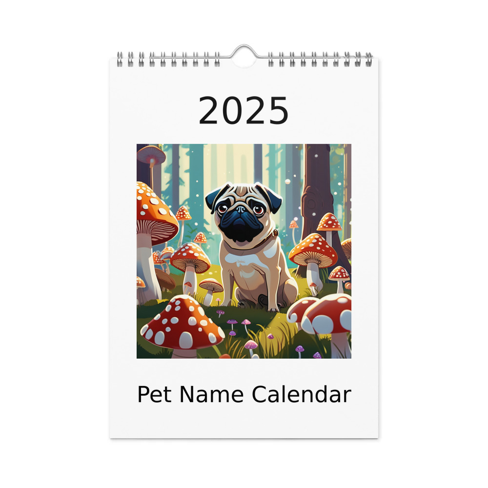 PugMug Custom Pug Wall Calendar (2026)