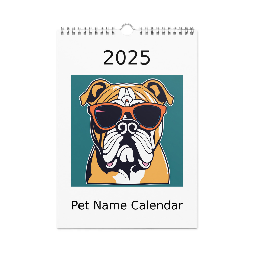 PugMug Custom Bulldog Wall Calendar (2026)