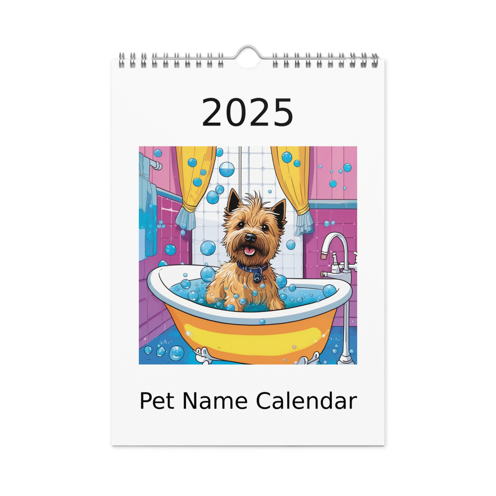 PugMug Custom Cairn Terrier Wall Calendar (2026)