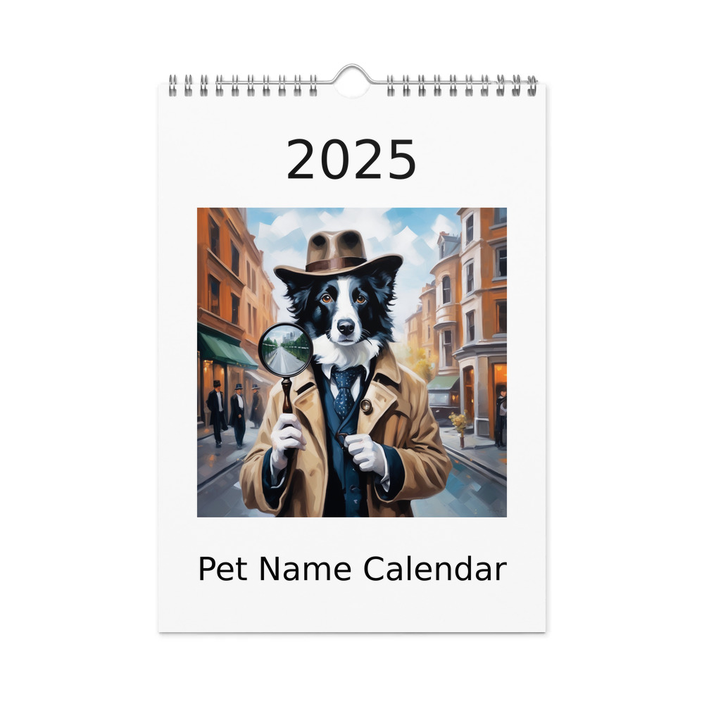 PugMug Custom Border Collie Wall Calendar (2026)