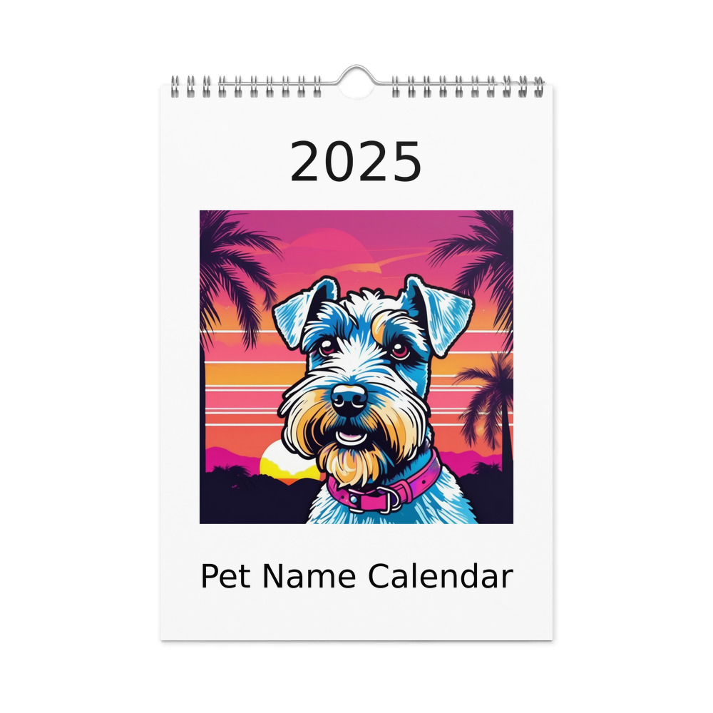 PugMug Custom Miniature Schnauzer Wall Calendar (2026)