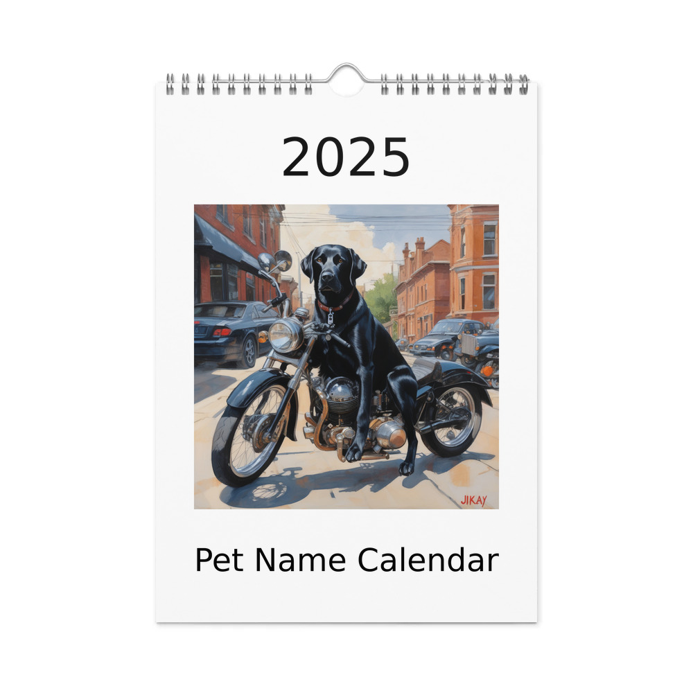 PugMug Custom Black Labrador Retriever Wall Calendar (2026)