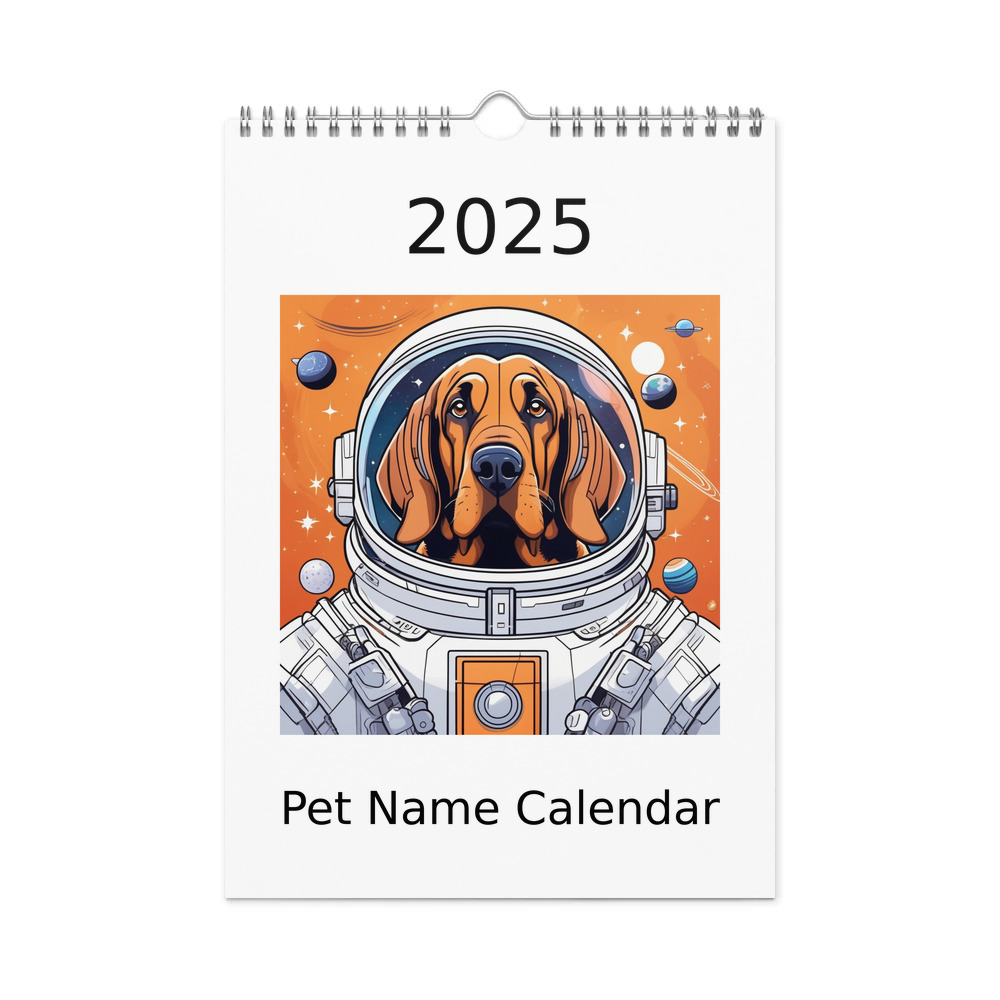 PugMug Custom Bloodhound Wall Calendar (2026)