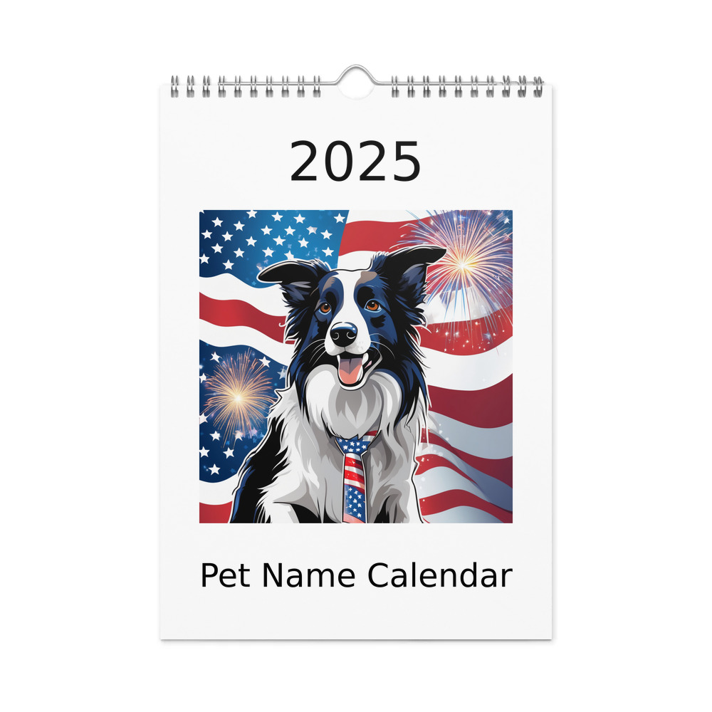 PugMug Custom Border Collie Wall Calendar (2026)