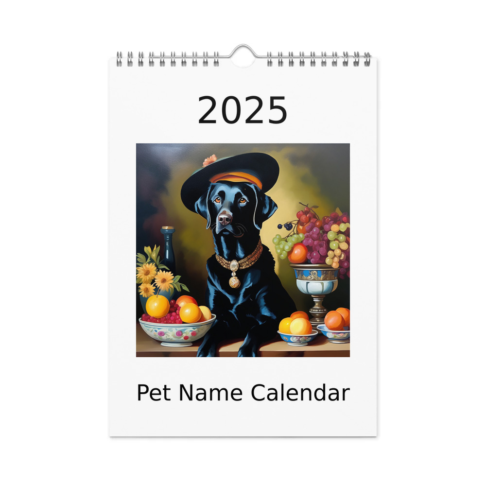 PugMug Custom Black Labrador Retriever Wall Calendar (2026)