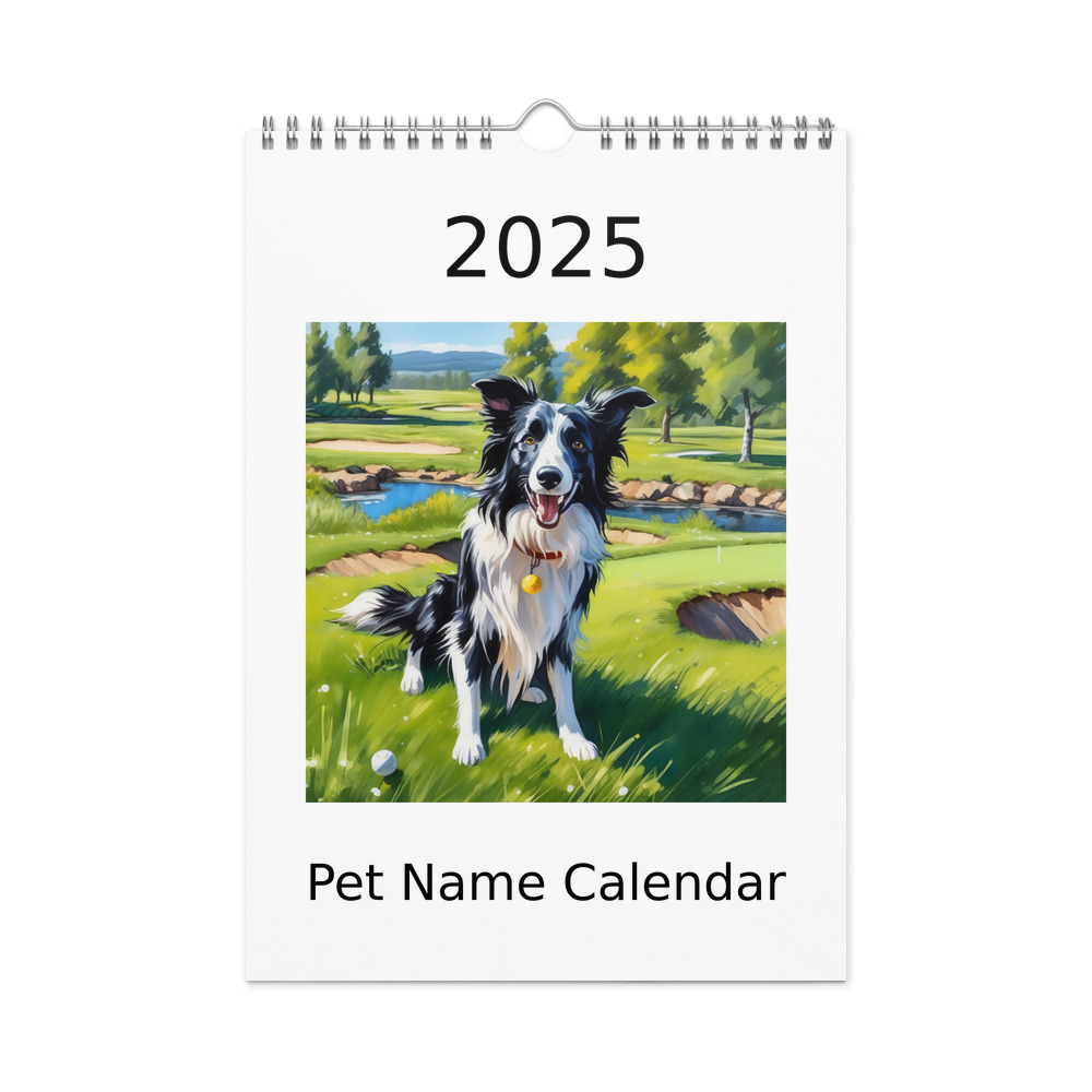 PugMug Custom Border Collie Wall Calendar (2026)
