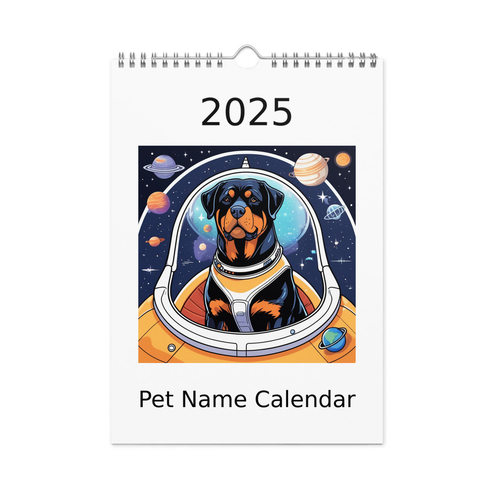 PugMug Custom Rottweiler Wall Calendar (2026)