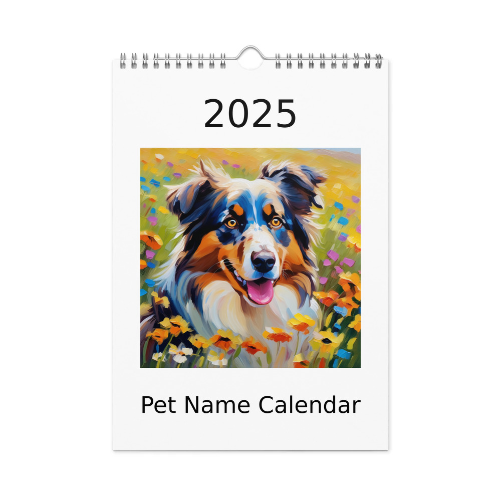 PugMug Custom Australian Shepherd Dog Wall Calendar (2026)