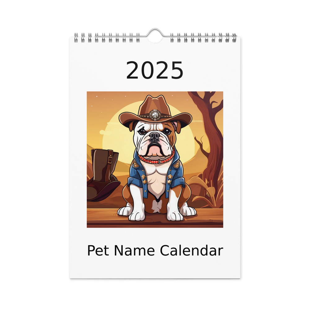 PugMug Custom Bulldog Wall Calendar (2026)