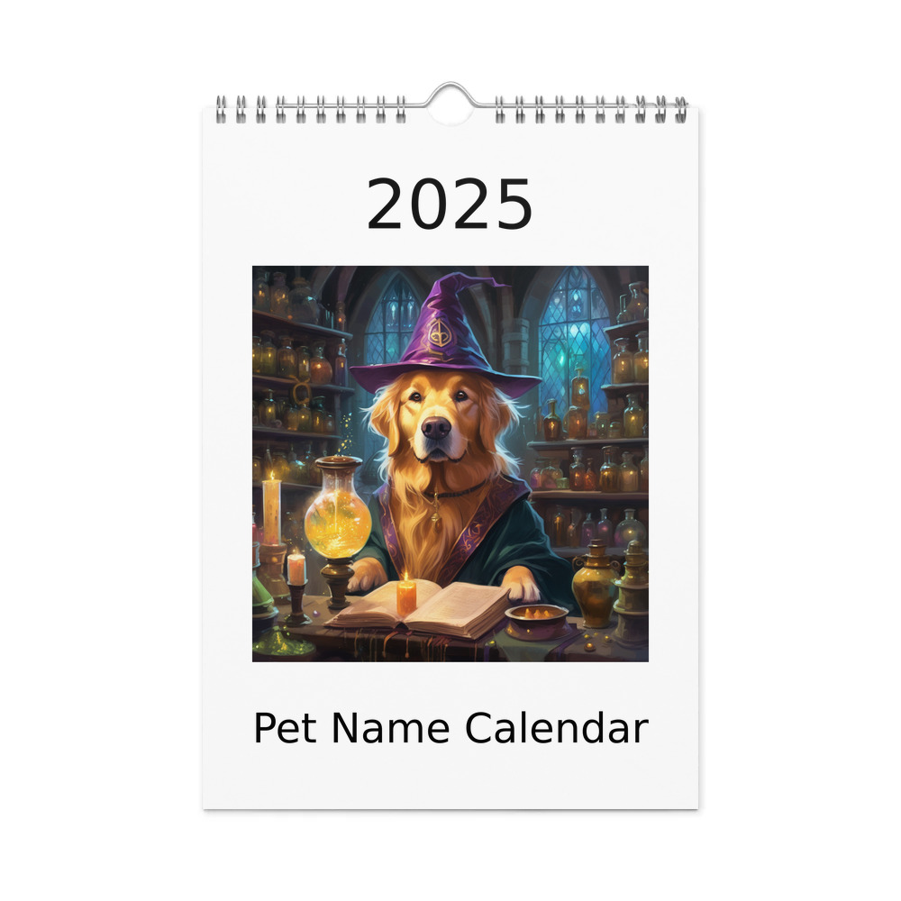 PugMug Custom Golden Retriever Wall Calendar (2026)