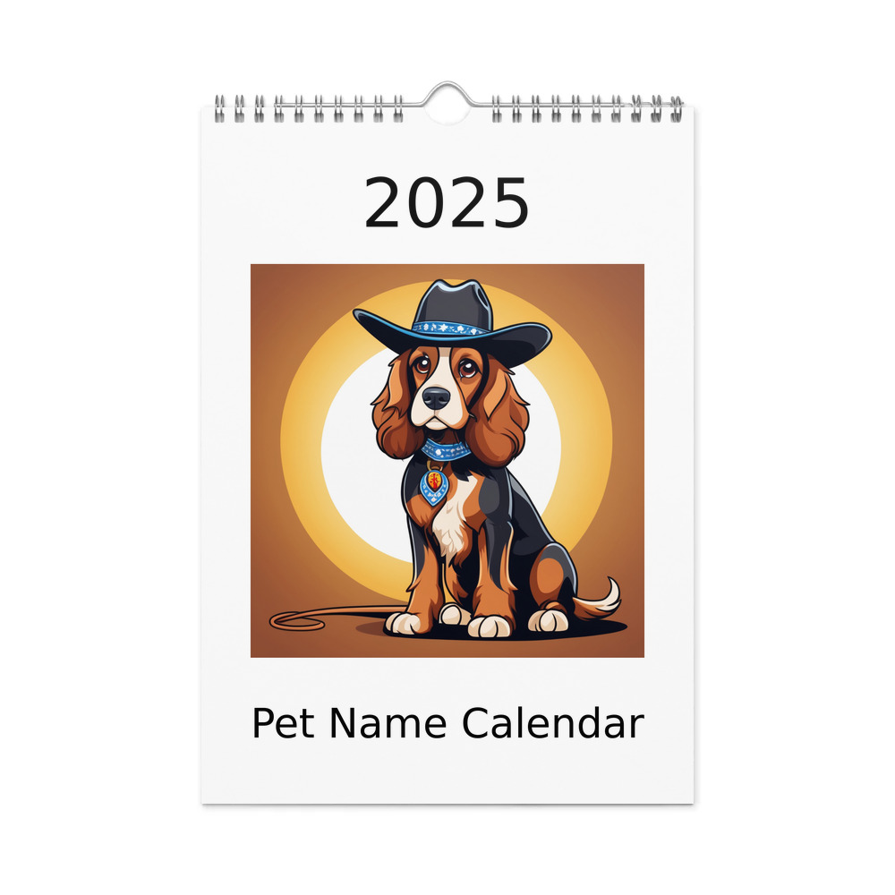 PugMug Custom English Cocker Spaniel Wall Calendar (2026)