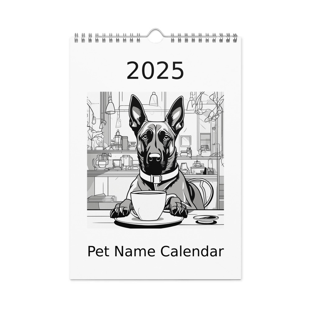 PugMug Custom Belgian Malinois Wall Calendar (2026)