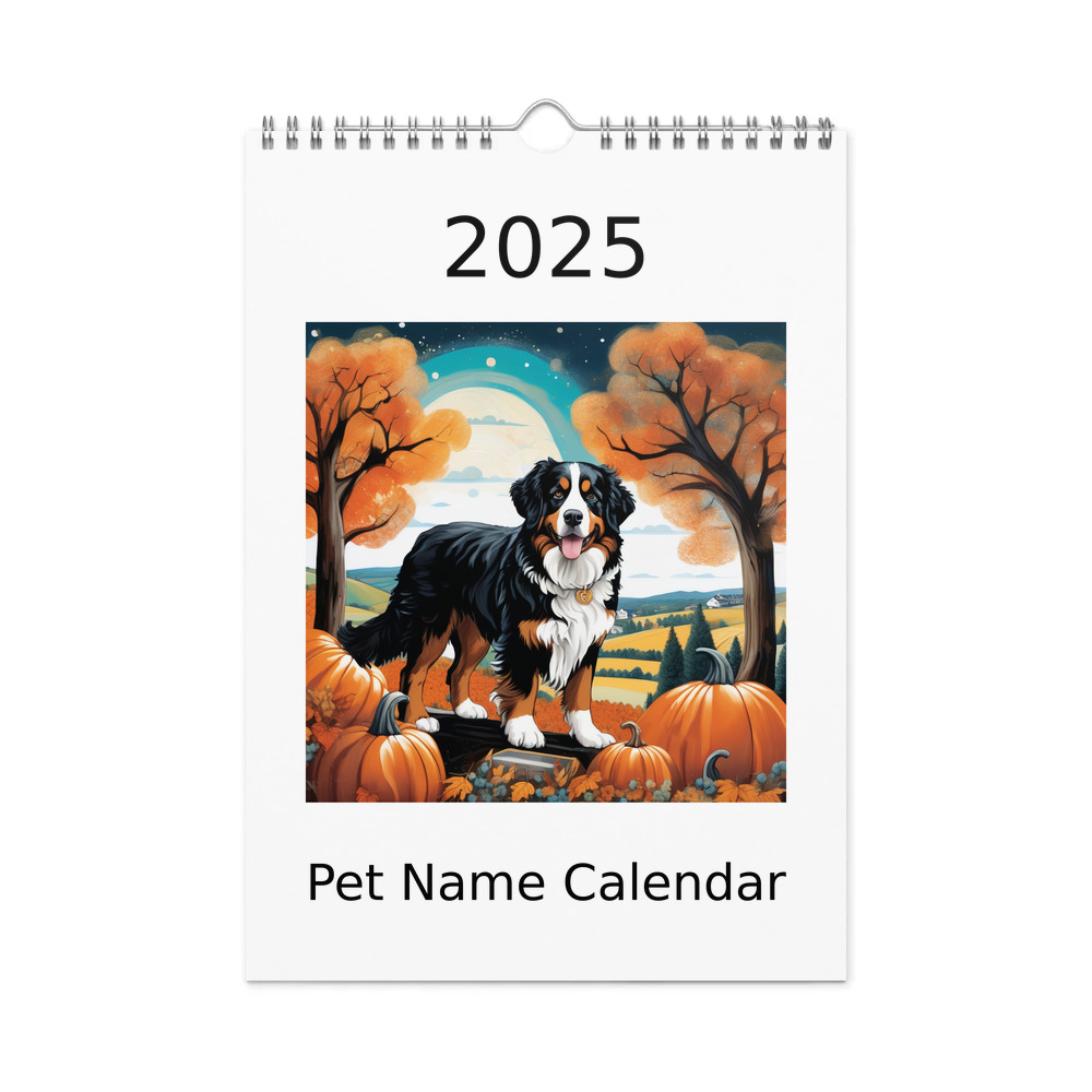 PugMug Custom Bernese Mountain Dog Wall Calendar (2026)