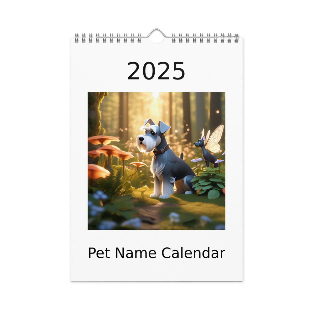 PugMug Custom Miniature Schnauzer Wall Calendar (2026)