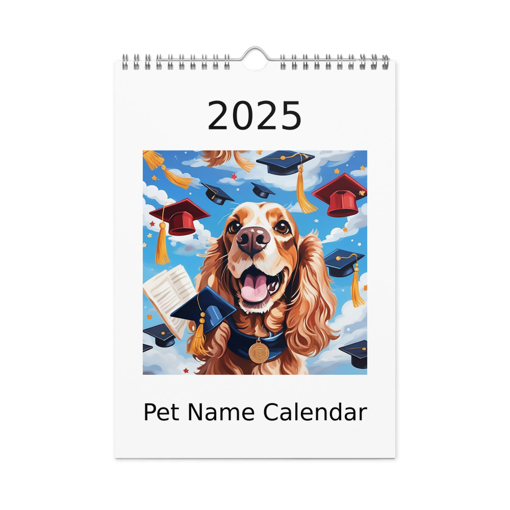 PugMug Custom Cocker Spaniel Wall Calendar (2026)