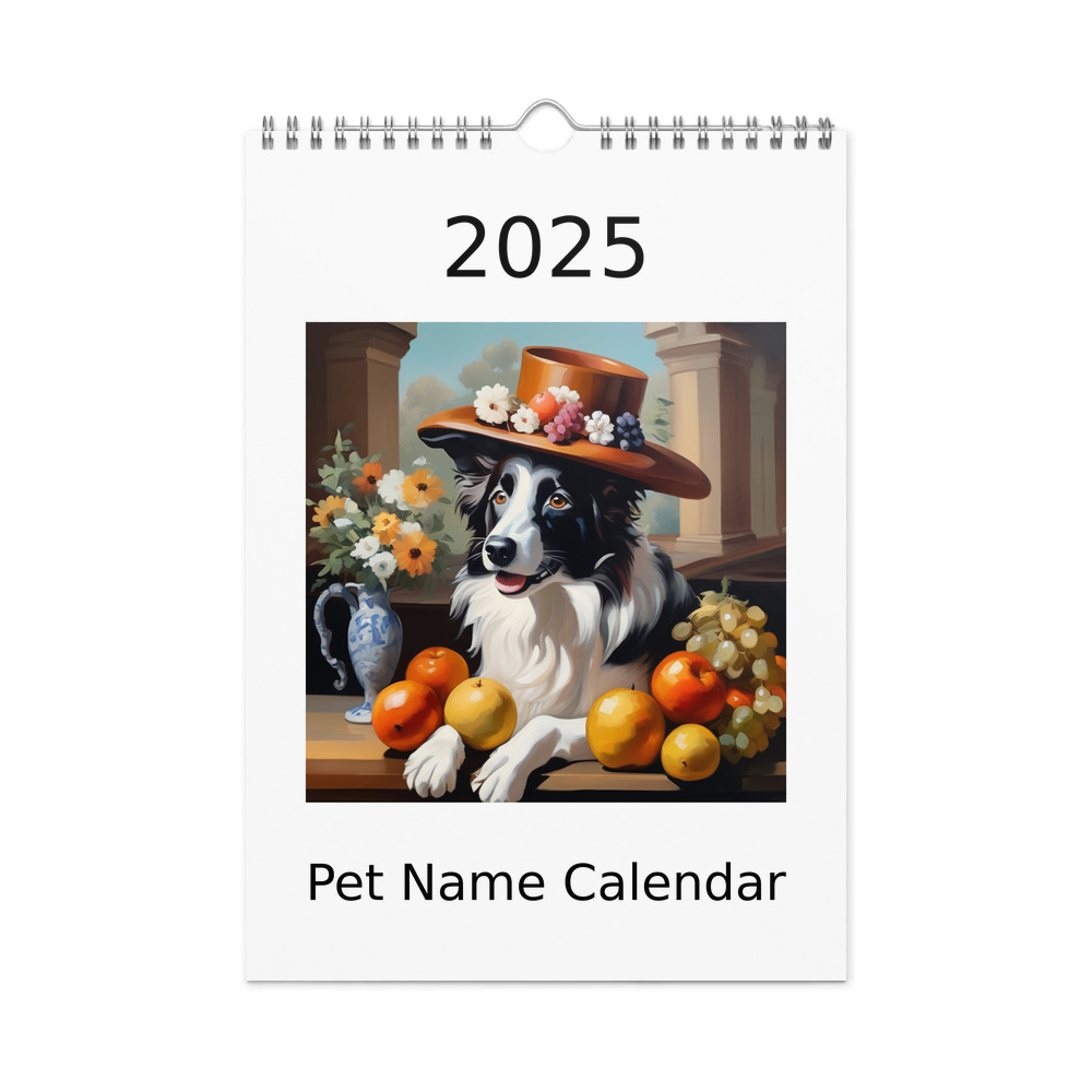 PugMug Custom Border Collie Wall Calendar (2026)