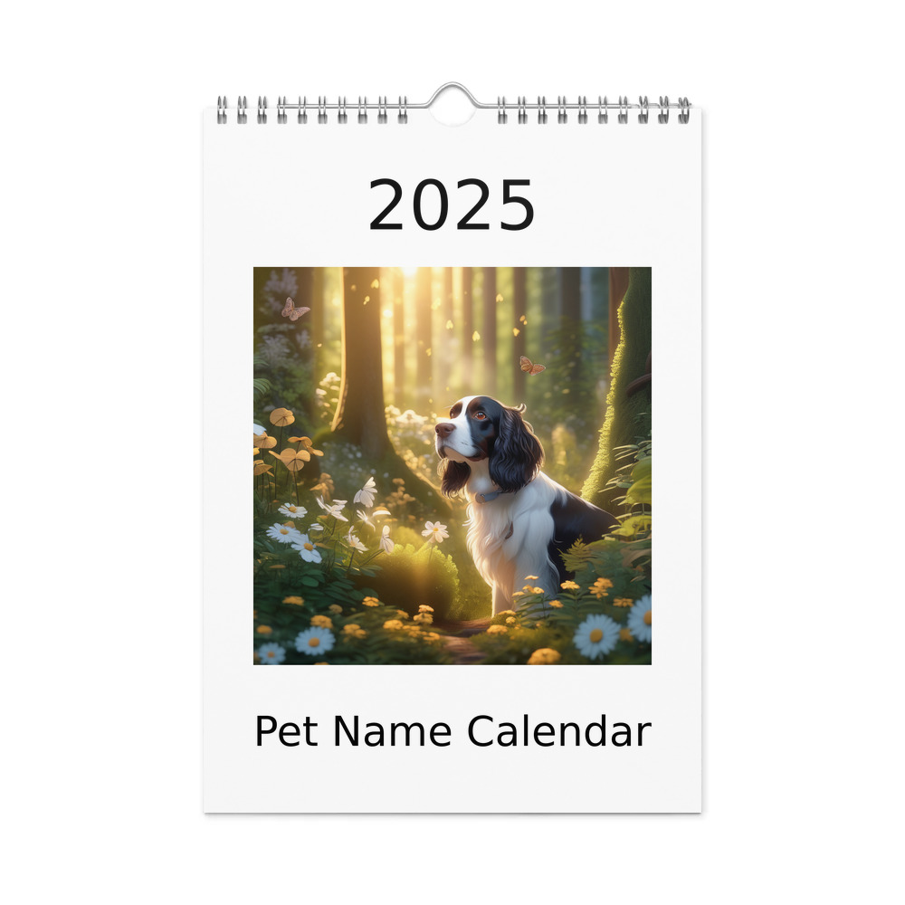 PugMug Custom English Springer Spaniel Wall Calendar (2026)