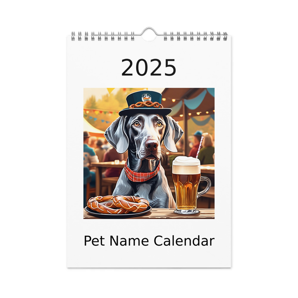 PugMug Custom Weimaraner Wall Calendar (2026)