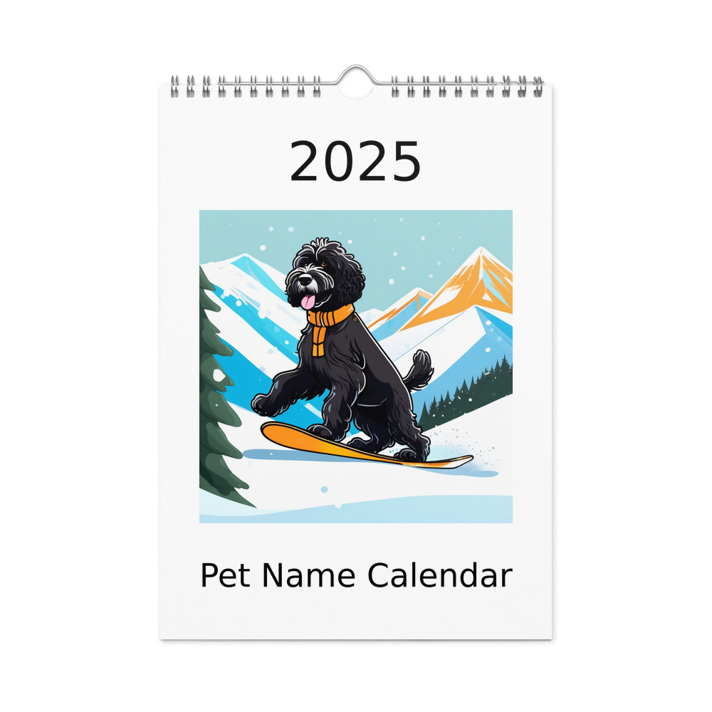 PugMug Custom Portuguese Water Dog Wall Calendar (2026)