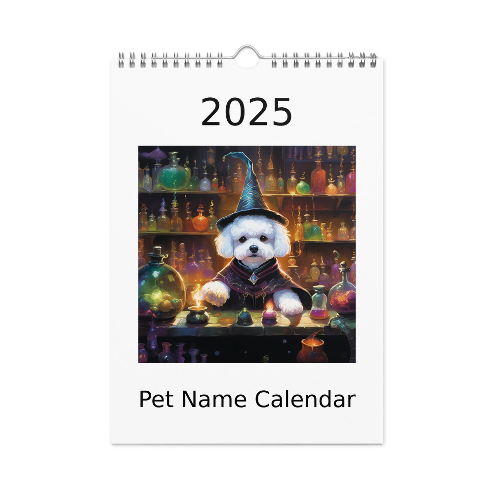 PugMug Custom Bichons Frise Wall Calendar (2026)