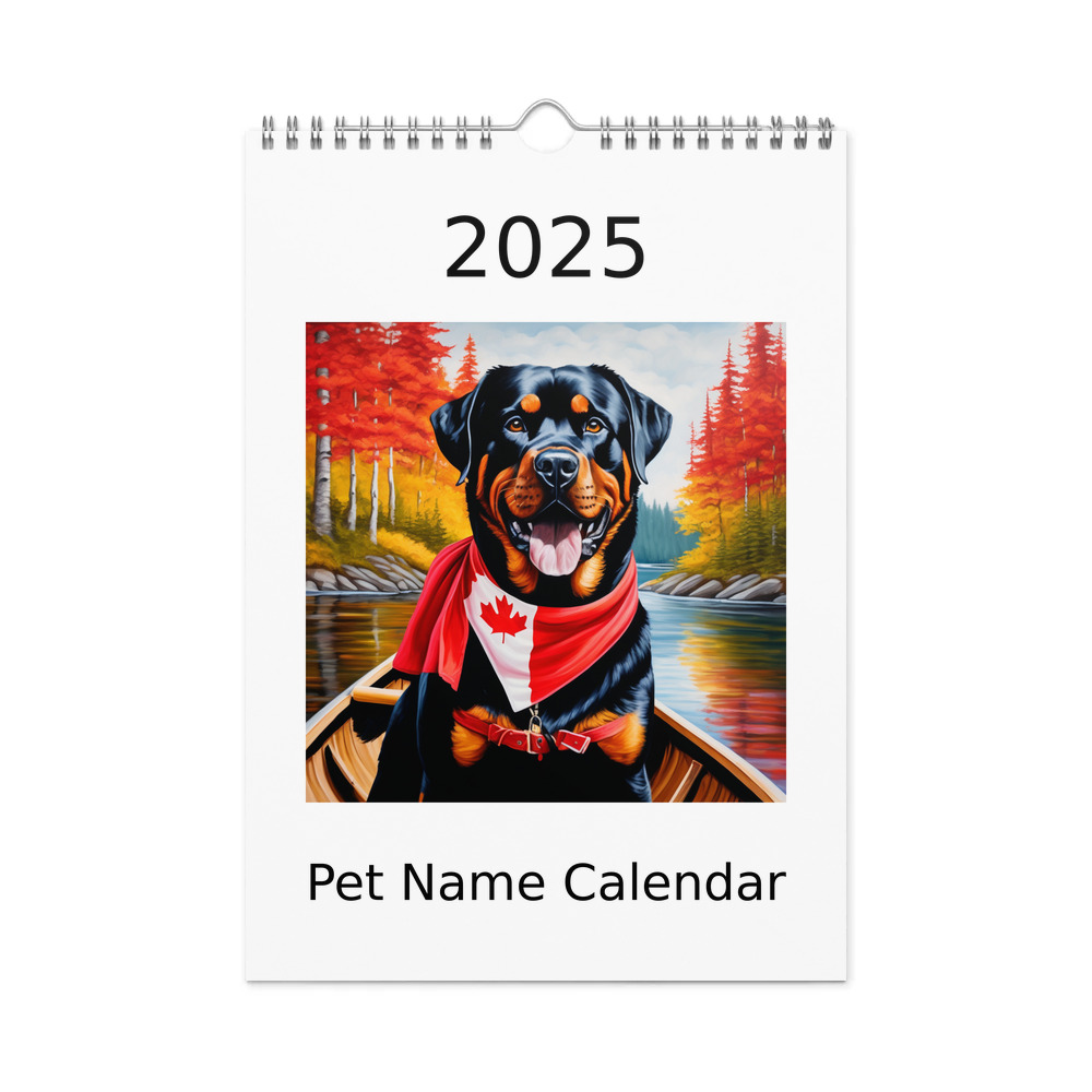 PugMug Custom Rottweiler Wall Calendar (2026)